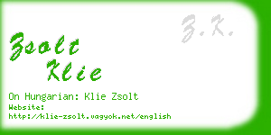 zsolt klie business card